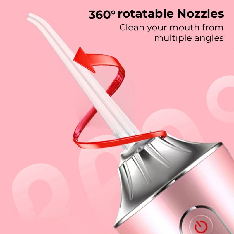 Cordless Dental Water Flosser with Jet 4 Tips Floss Oral Cleaner Irrigator Teeth