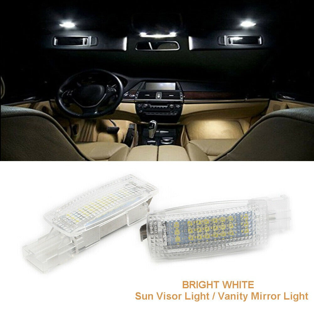 For VW GOLF MK6 Skoda Interior Light LED Interior Sun Visor Vanity Mirror Lights