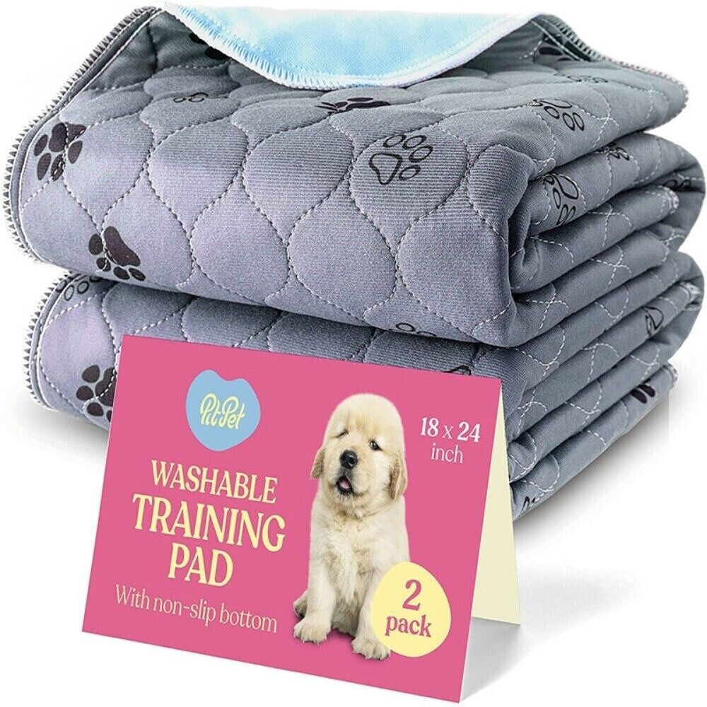 Washable Dog Pee Pads for Dogs - Super Absorbent Reusable Puppy Pads, 2 Pack