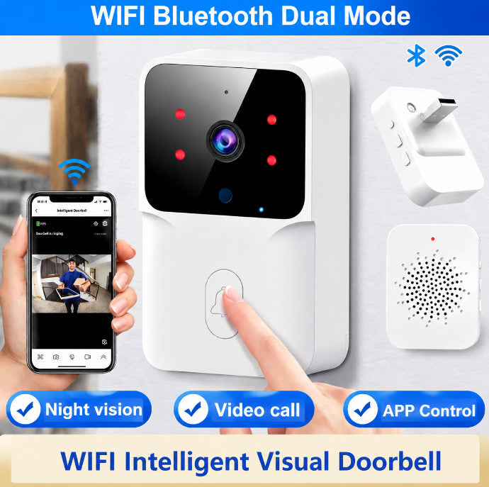 Smart WiFi Wireless Video Doorbell Security Ring Phone Camera Door Bell Intercom