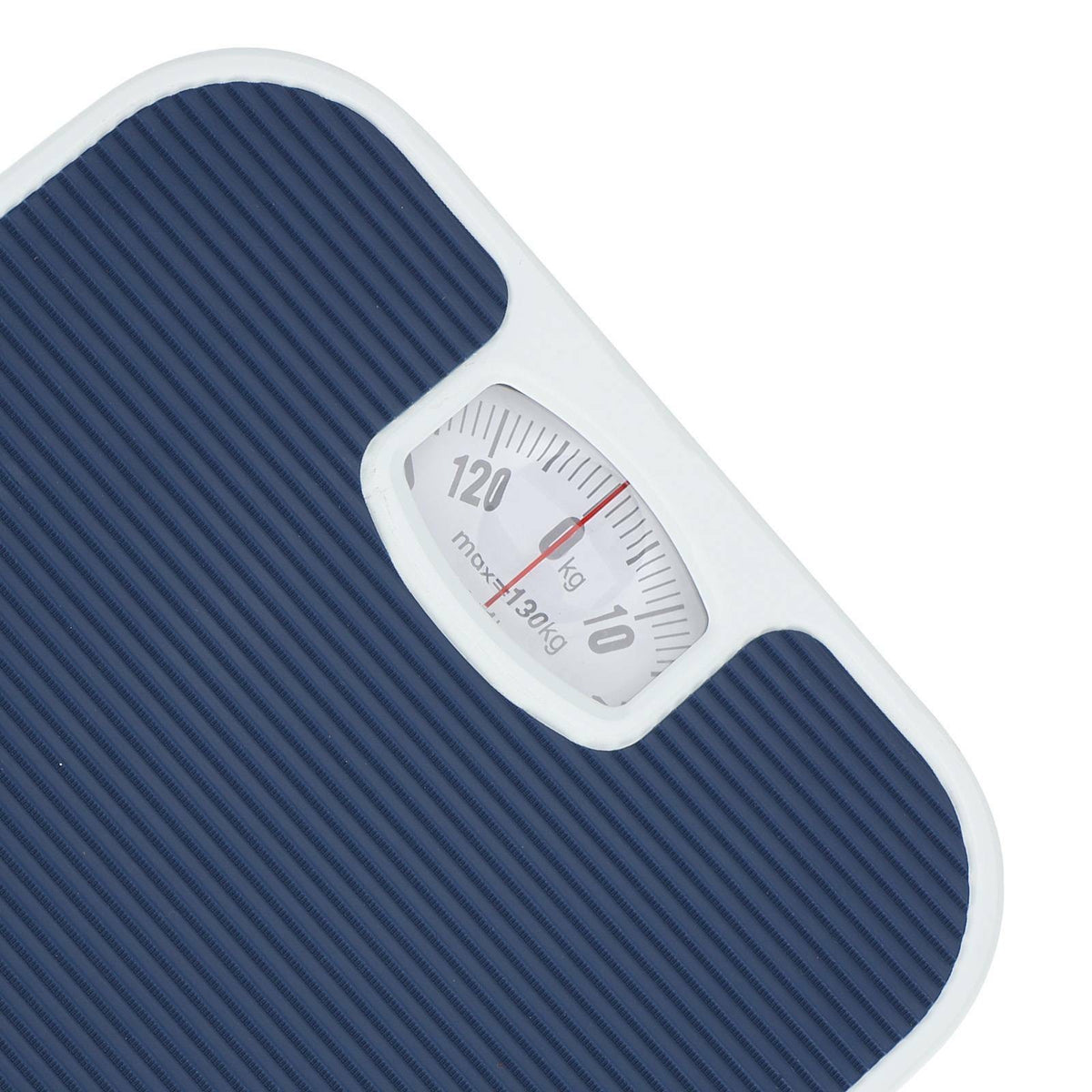 Mechanical Dial Bathroom Scales Weighing Scale Body Weight White Blue 130kg