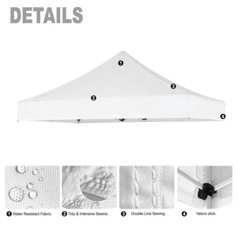 Waterproof Garden BBQ Gazebo Top Cover Roof Replacement Fabric Tent Canopy 2*2m