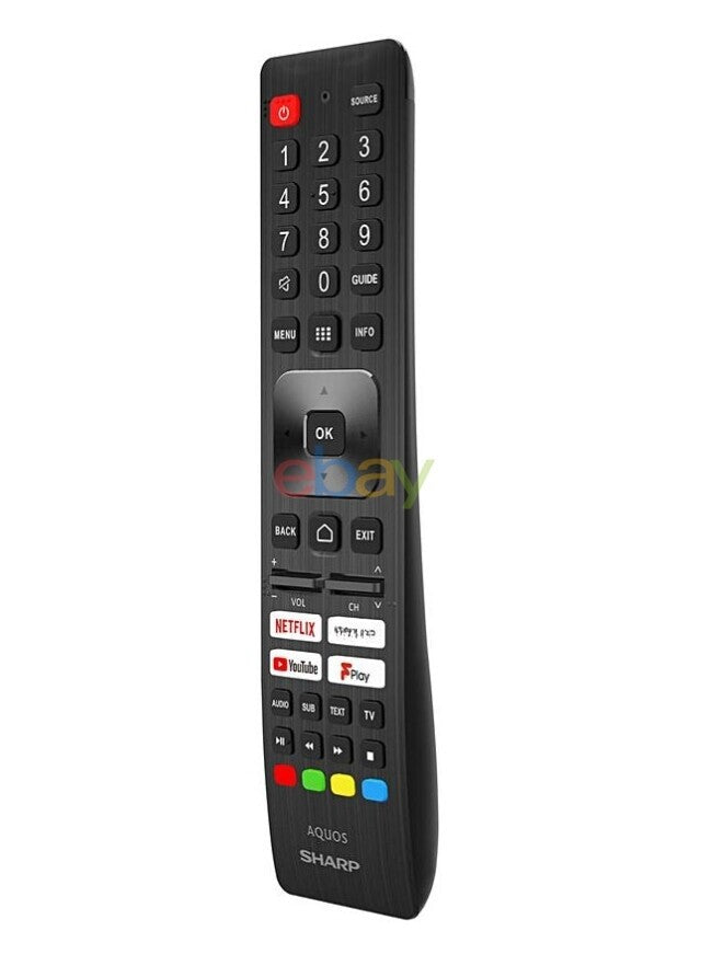 New SHW/RMC/0137N Remote Control – For Sharp Aquos Smart Android TV T-C32FH2KF2A
