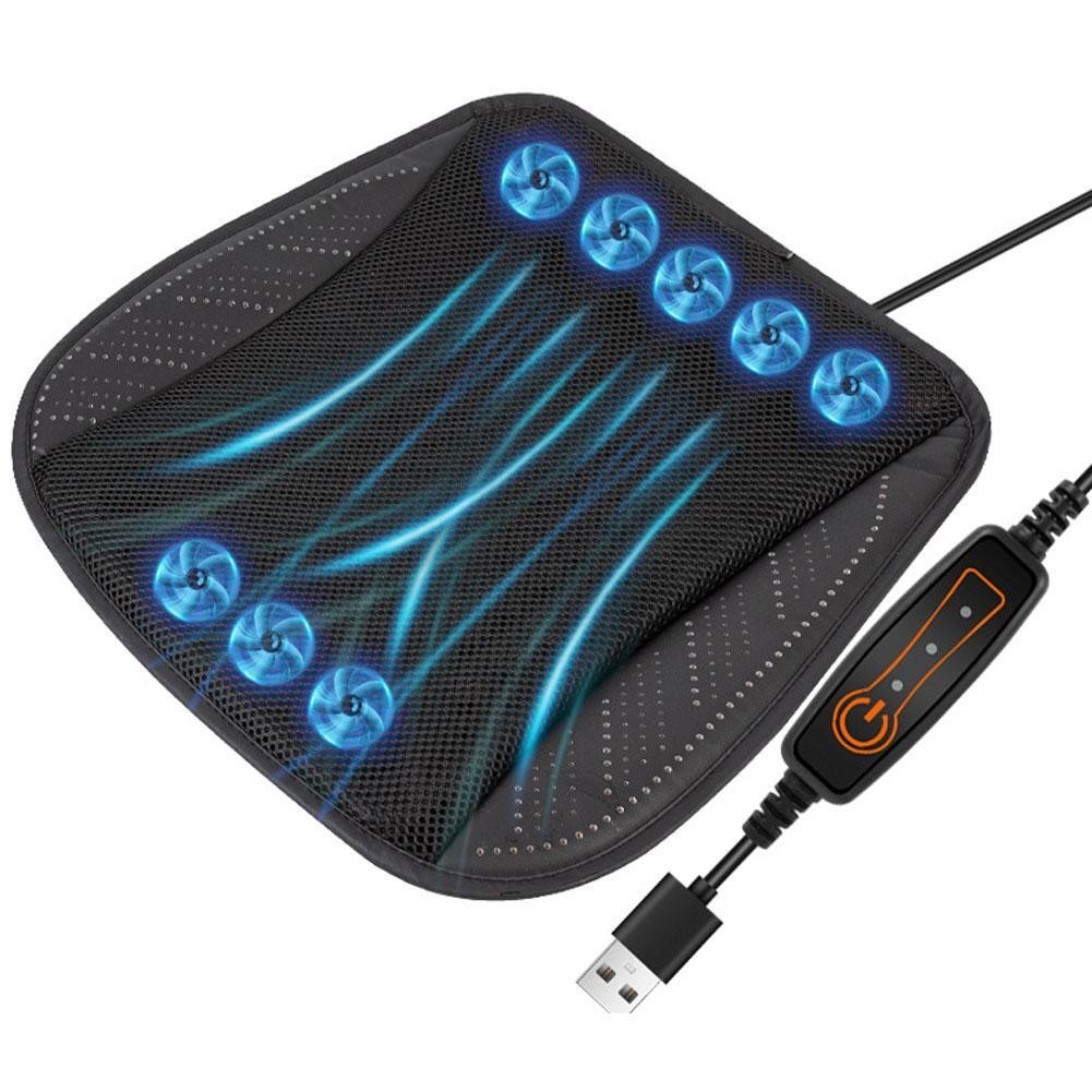 Universal Car Cool Seat 3D Spacerwith 8 Fan Cooling Ventilation Summer UK Stock