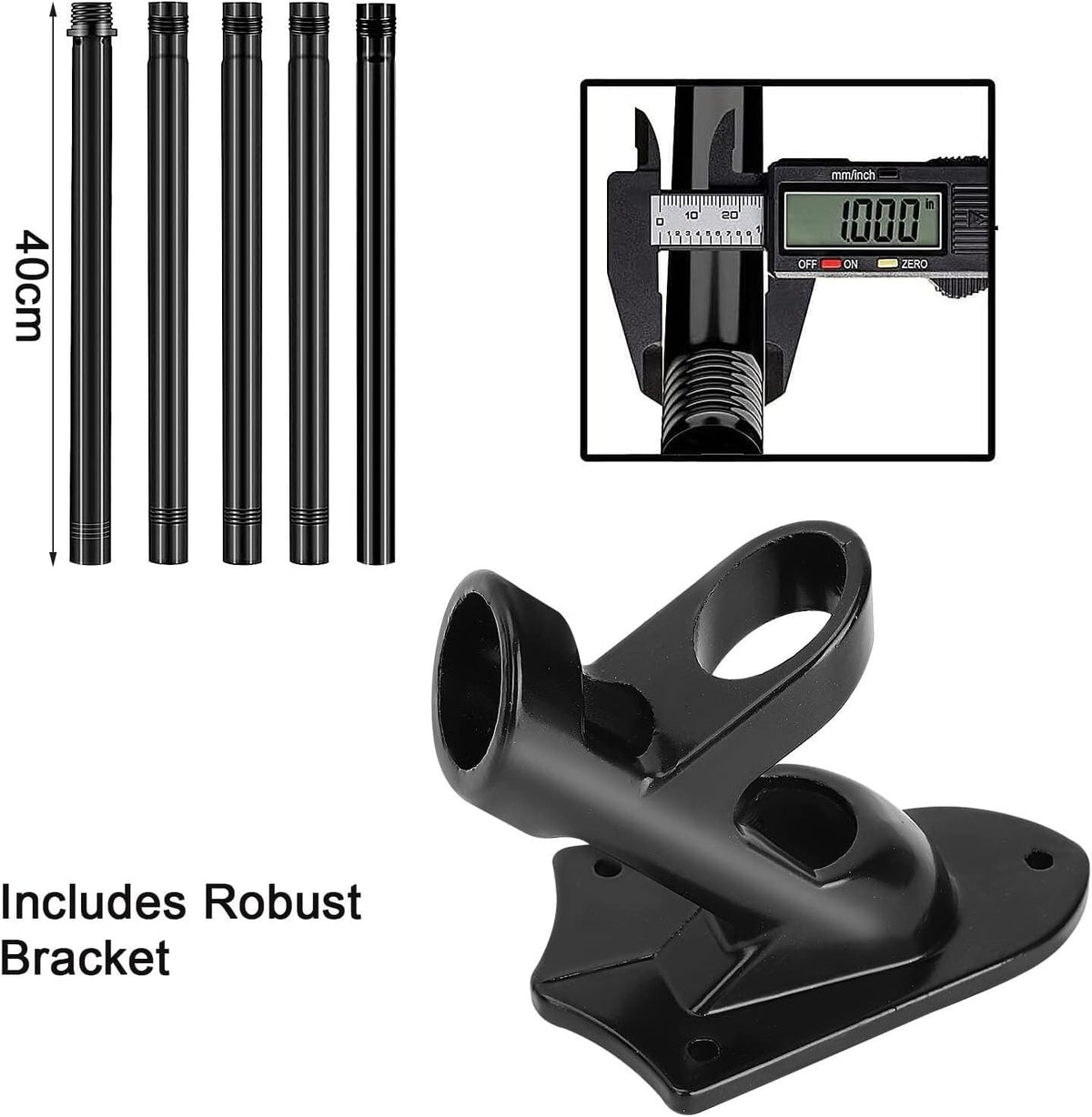 Wall Mounted Mount Telescopic Flag Pole Top Ball Aluminum Flag pole