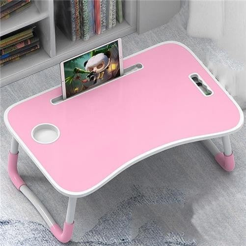 Folding Laptop Bed Table Cup Holder Lap Standing Desk Tray Breakfast Portable