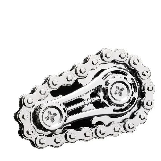 1X Fidget Roller Bike Chain Finger Toy Stress Anxiety Relief Chain Hand Roller