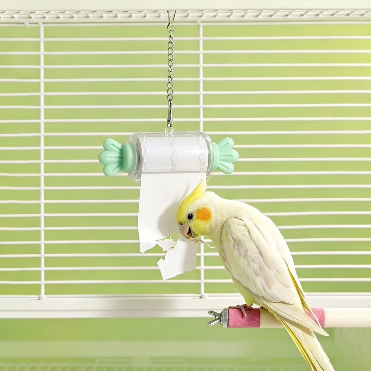 Bird Shredding Toys for Parrots,Interactive Rolling Paper Play Accessory