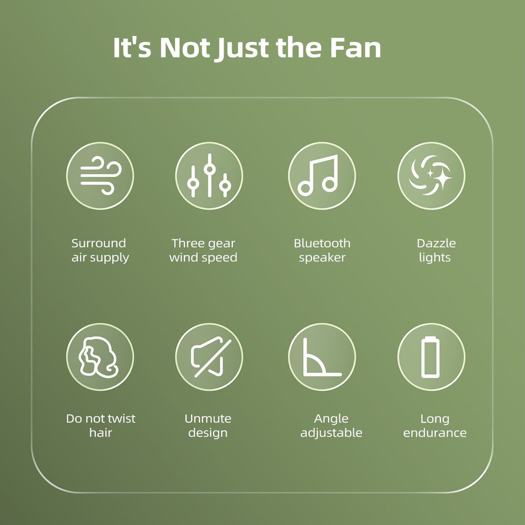 Sporty Bluetooth Neck Fan Cooler 4000mAh USB Rechargeable Portable 1pack