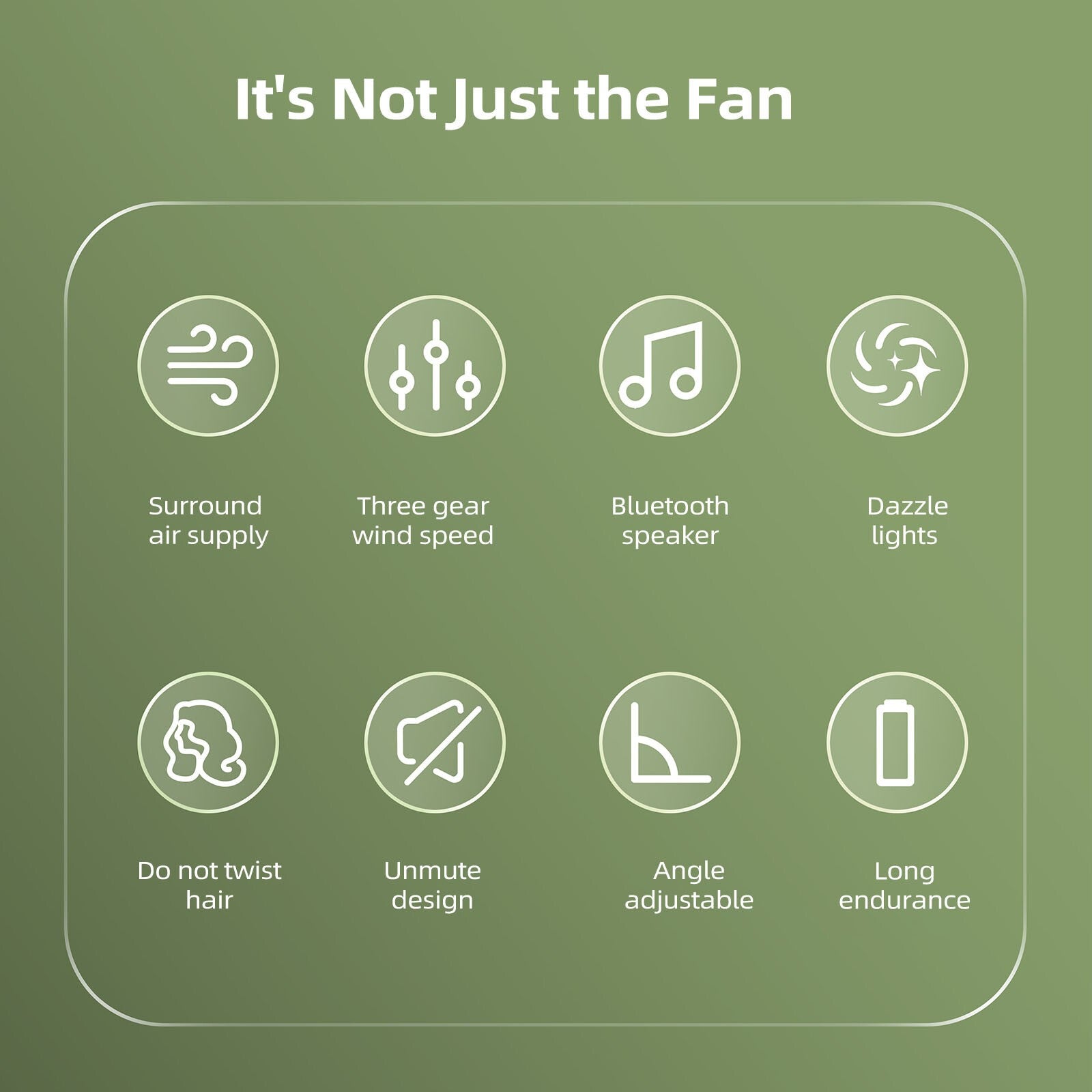 Sporty Bluetooth Neck Fan Cooler 4000mAh USB Rechargeable Portable 1pack