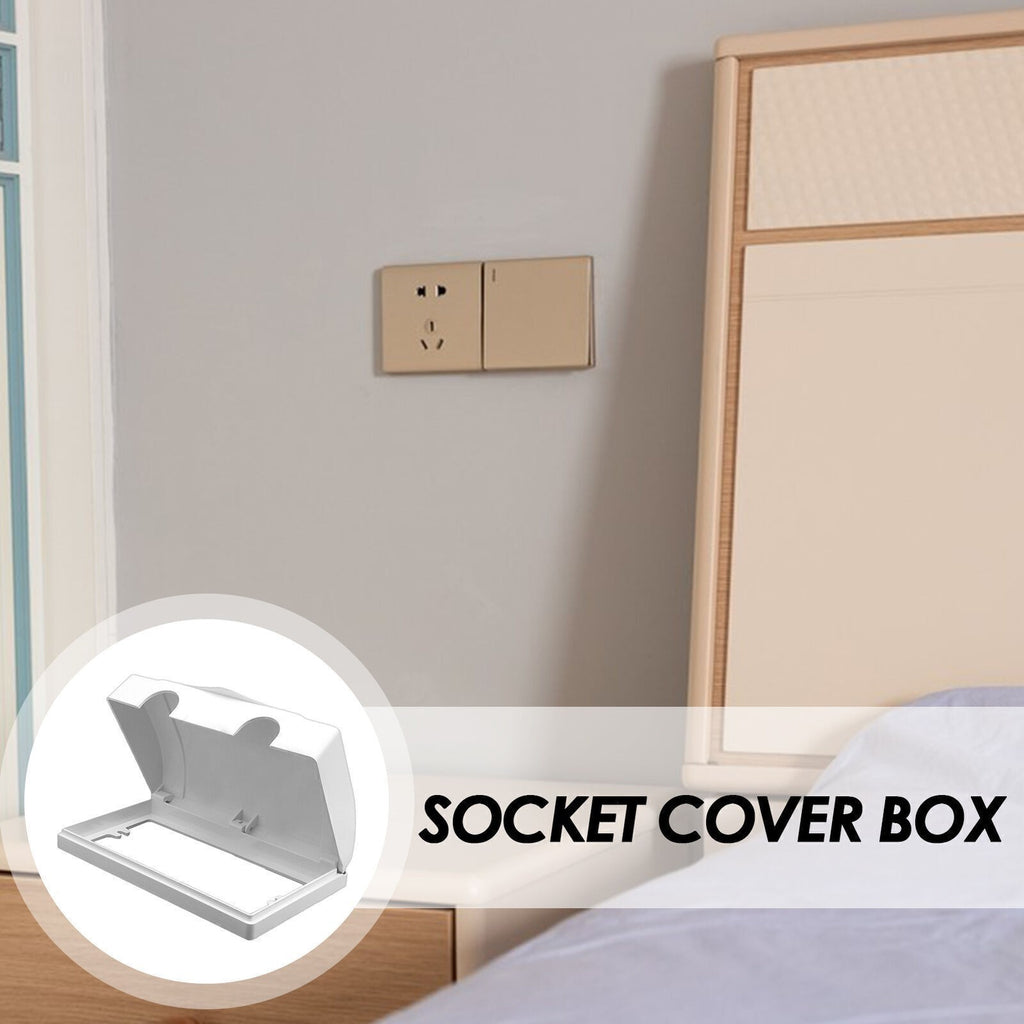 Double Socket Protector Electric Plug Cover Baby Child Safety Box Waterproof