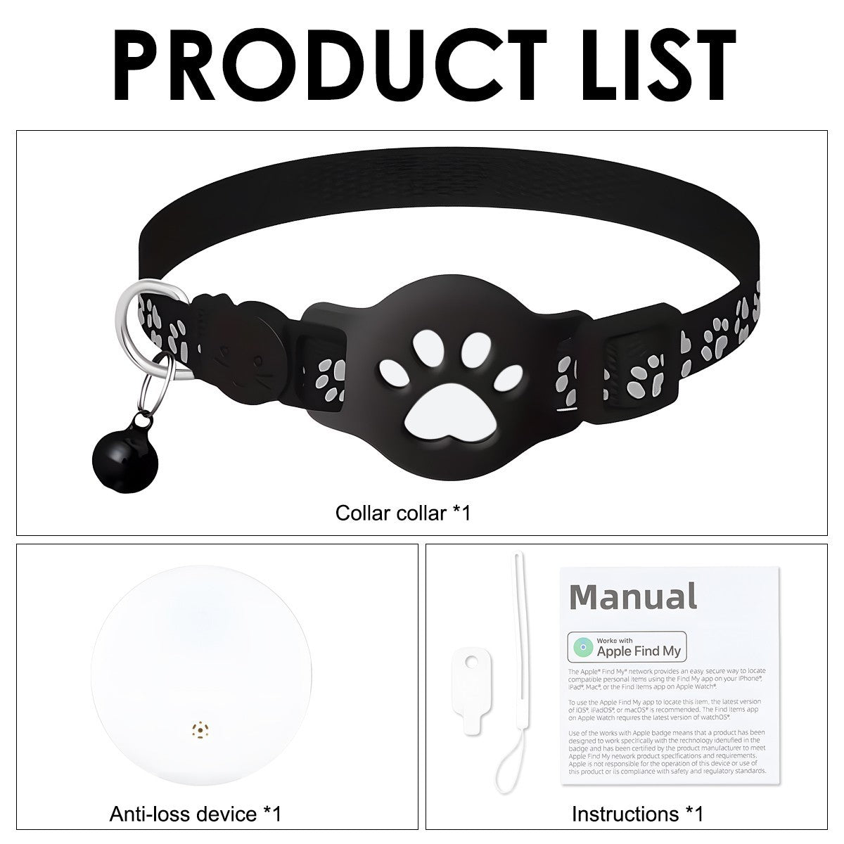 Cat Tracker Finder GPS Collar Waterproof Electronic Pet Locator for iOS Android