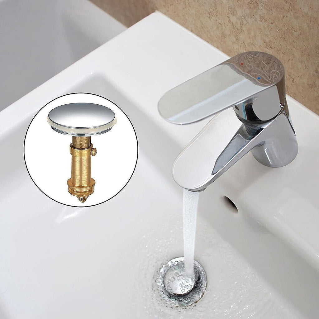 Pop up Sink Plugs, Bathroom Push Drain Stopper Plugs, 38mm Click Clack Plug