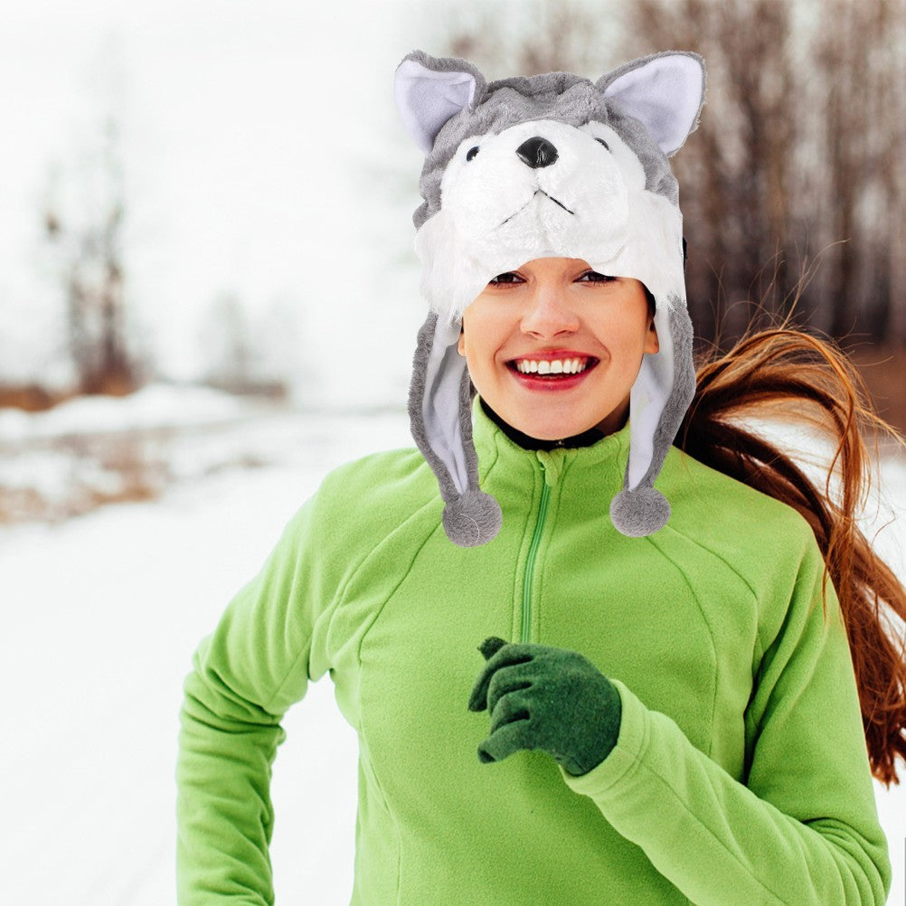 Winter Plush Strap Hat Thickened Ear Protective Furry Men Cap Warm
