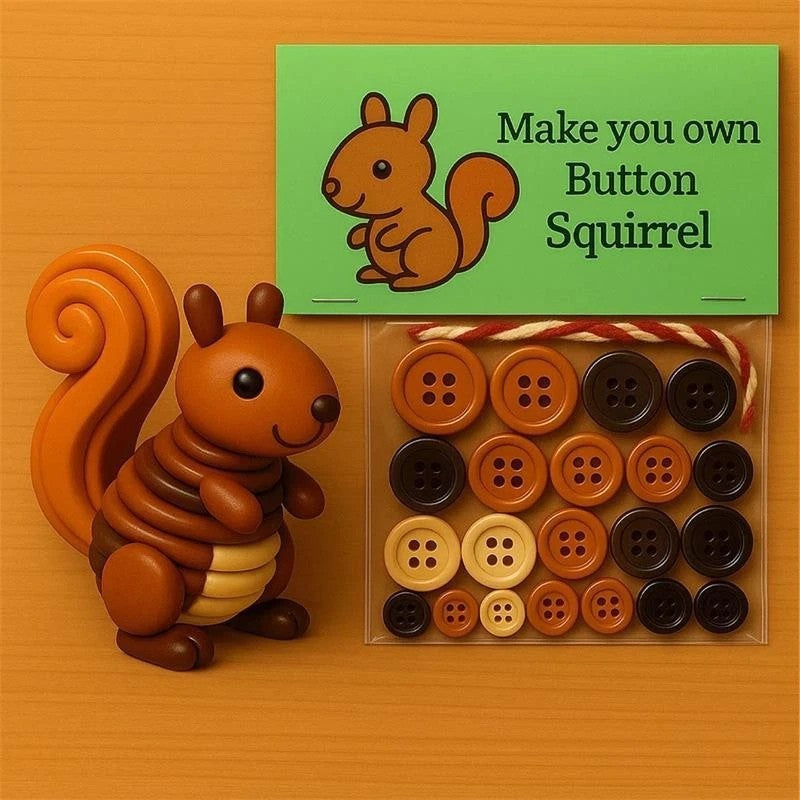 DIY Button Highland Cow Craft Kit, Fun Christmas Button Ornament Making Set Gift