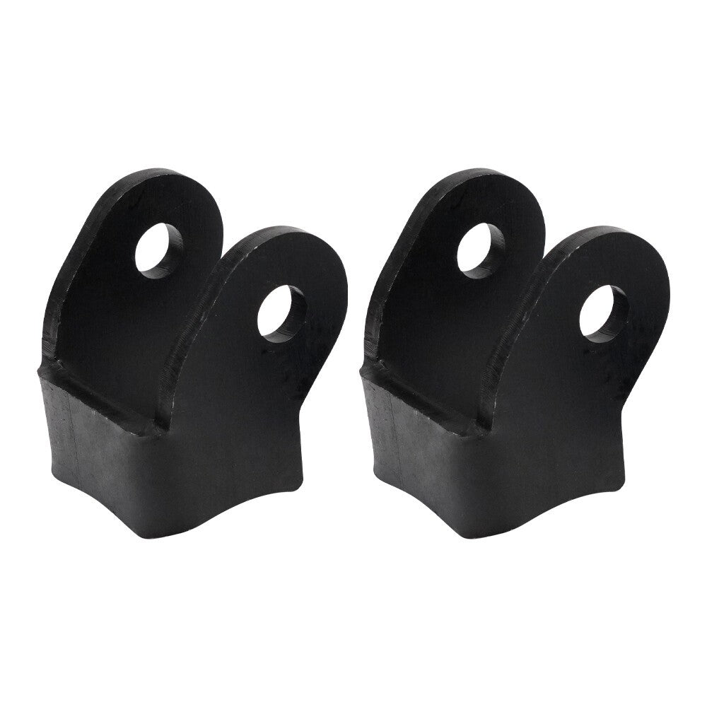 Paired Iron Weld On Shock Bracket Wide Flat Mount R1180 Straight Universal Black