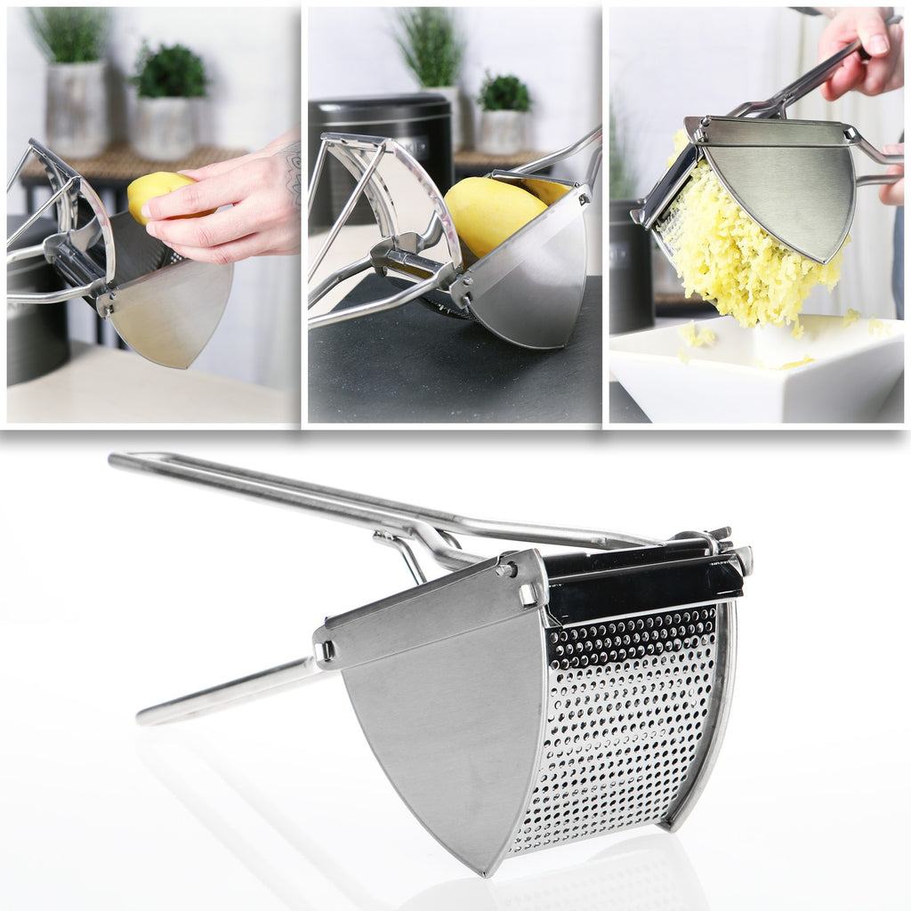 Heavy Duty Manual Potato Ricer Stainless Steel Masher Press Folding Kitchen Tool