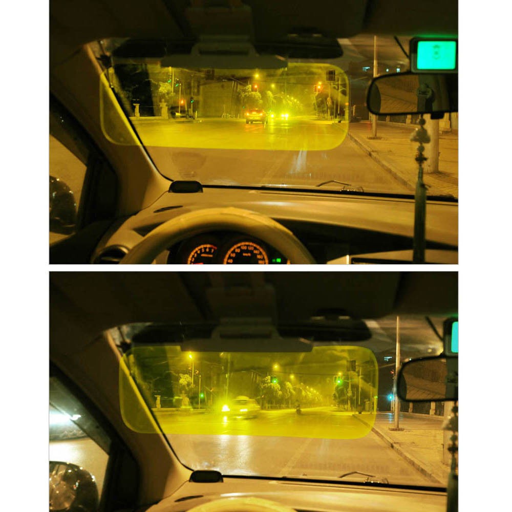 Car Sun Visor Shade Extender Clip on Day and night anti-glare mirror UK NEW