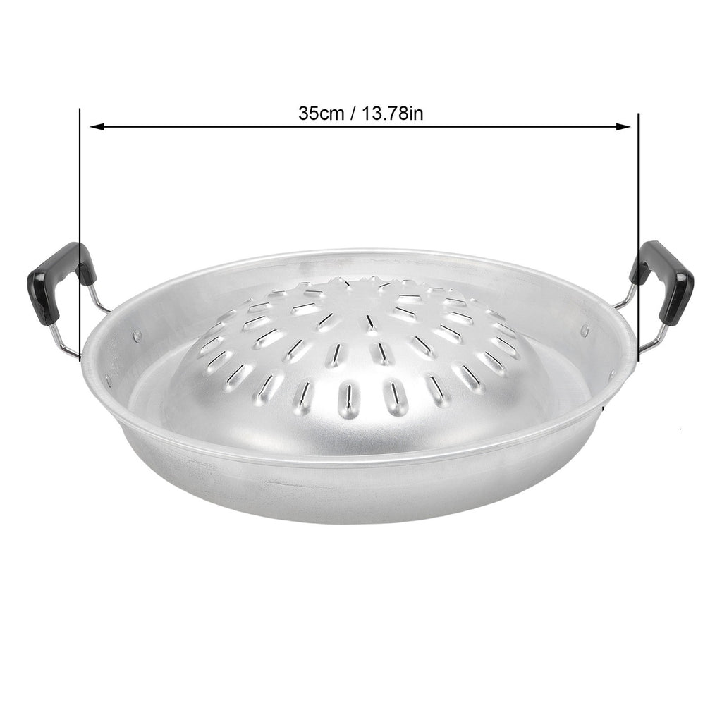 *35cm/13.78in* Original Color Thai BBQ Grill Pan 2 In 1 Non Stick Even Heating
