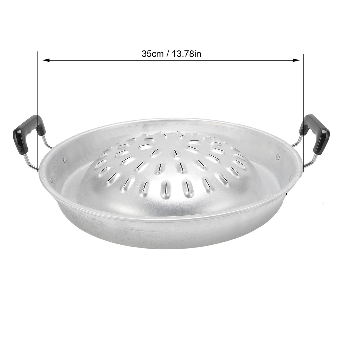 *35cm/13.78in* Original Color Thai BBQ Grill Pan 2 In 1 Non Stick Even Heating