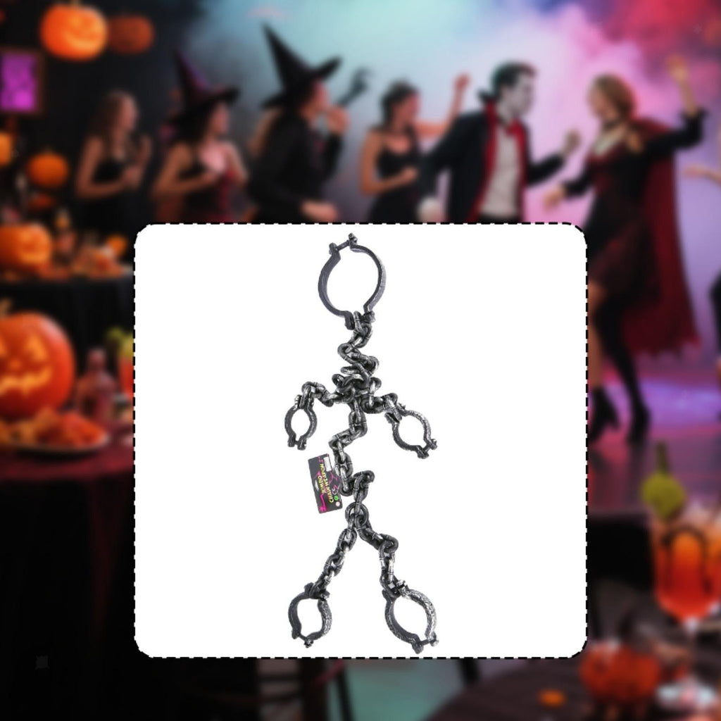 Halloween Fake Shackles Chain Full Body Prisoner Prop Costume Accessory