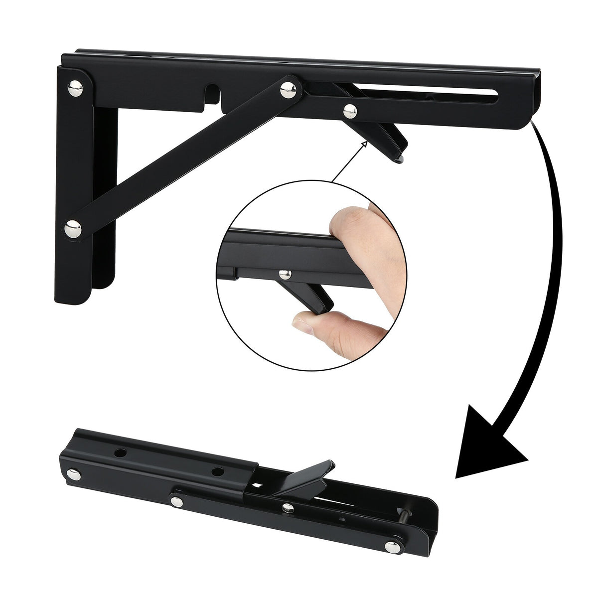 Folding Bracket For Table Shelf Camper Van Motor Home Caravan Accessories 2pcs