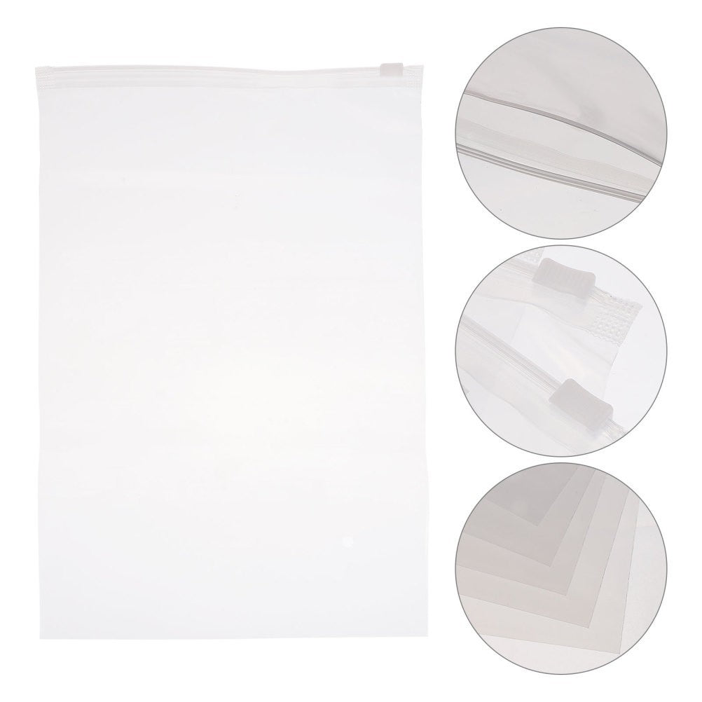 100 Pcs Zipper Bag Clear Storage Bags with Zips Clothing Clothes