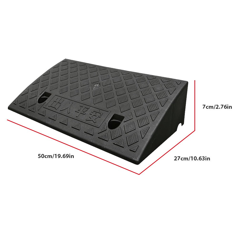 2X 50cm Heavy Duty Rubber Kerb Ramps for HGV Caravans Lorry Car Truck Wheelchair