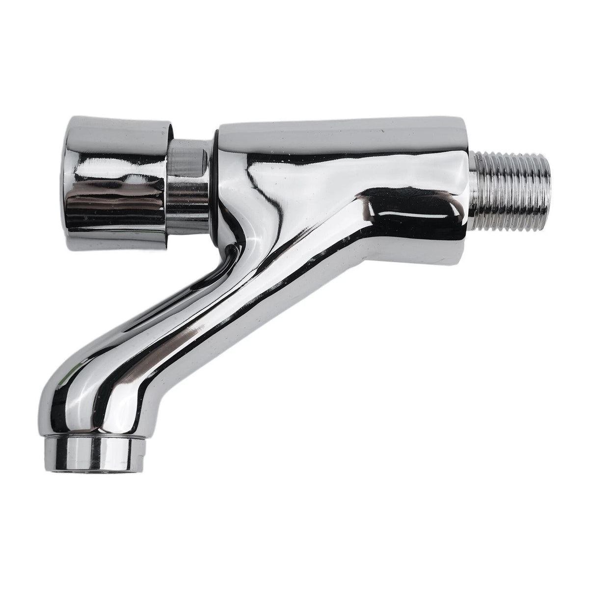 Wall Mounted Push Button Brass Cold Water Tap Bathroom Automatic Closing Faucet