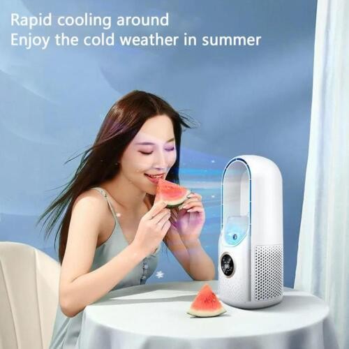 Natural  Air 6 Speed Silent Timer Air Conditioner Cooler Leafless Electric Fan