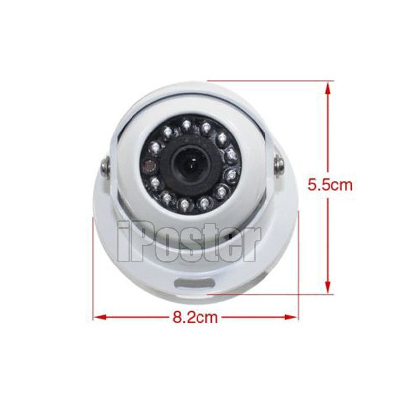 White 4 PIN Heavy Duty Caravan CCD IR Colour Reverse Rear view Camera 12v/24v Rv
