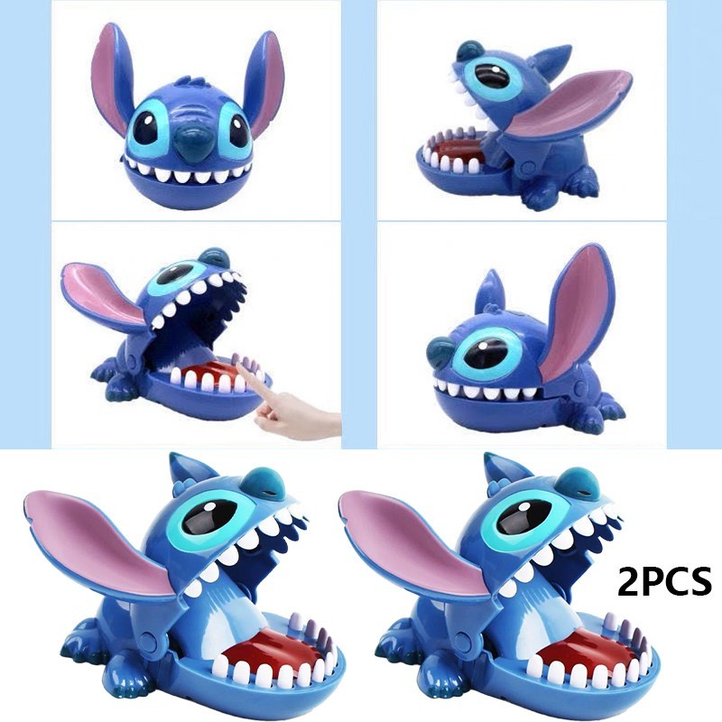 Fun Blue Lilo & Stitch Teeth Game Dentist Game Toy Kids Biting Finger Game Toys