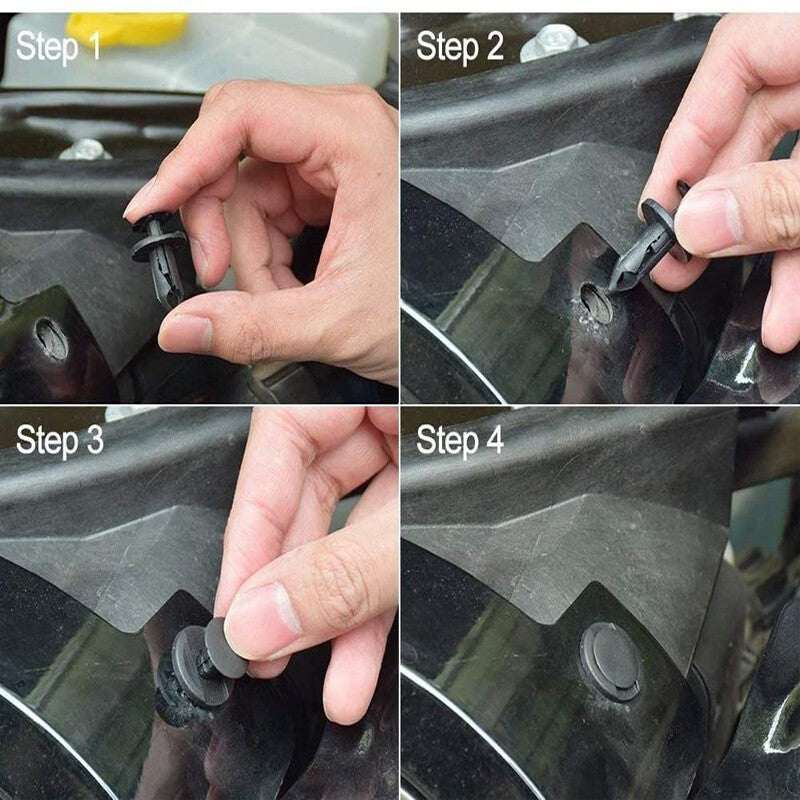 625X Car Plastic Push Pin Rivet Trim Clips Panel Fasteners Interior Fixing Tools