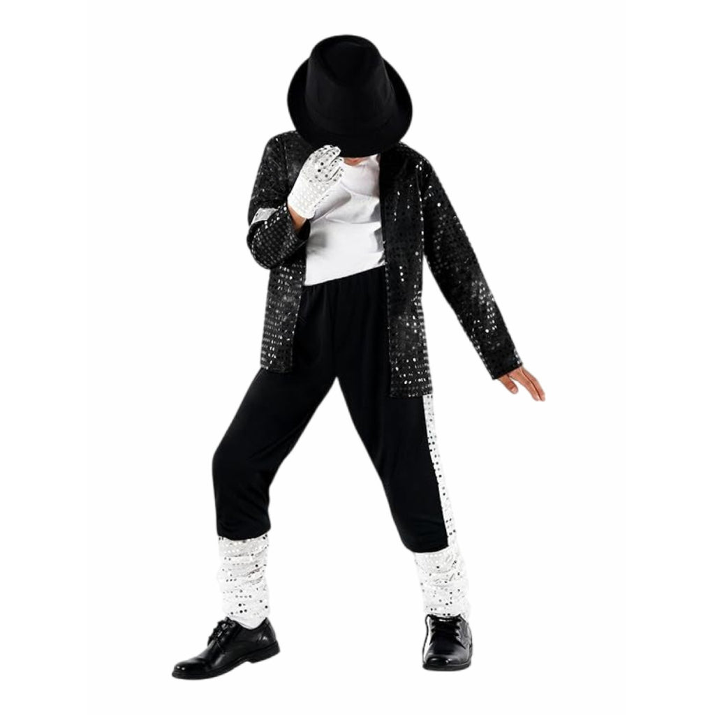 Kids Michael Jackson Costume Superstar Pop Star 1980s Dancer Boys Child 80s