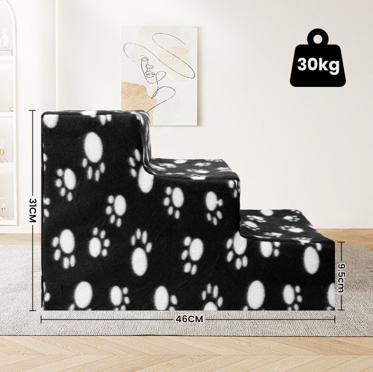 3/4 Steps Pet Dog Ramp Soft Stairs Puppy Ladder Washable Cover Sofa Bed