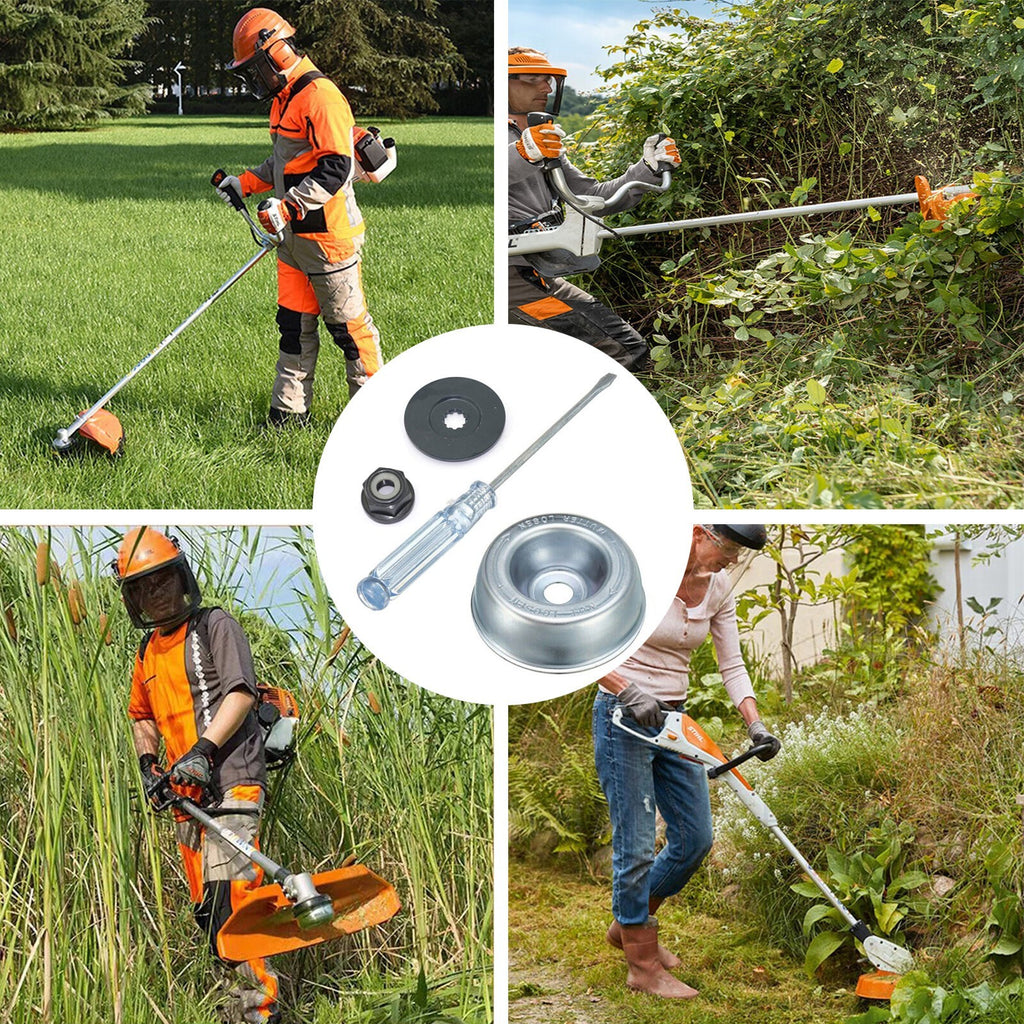 4PC For Stihl Strimmer  FS360 Metal Blade Fixing Kit Gear Head