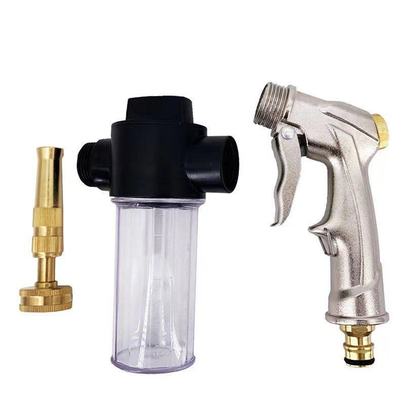 Garden Hose Spray Nozzle Adjustable Multi Pattern Gun Watering Jet Wash Attachme
