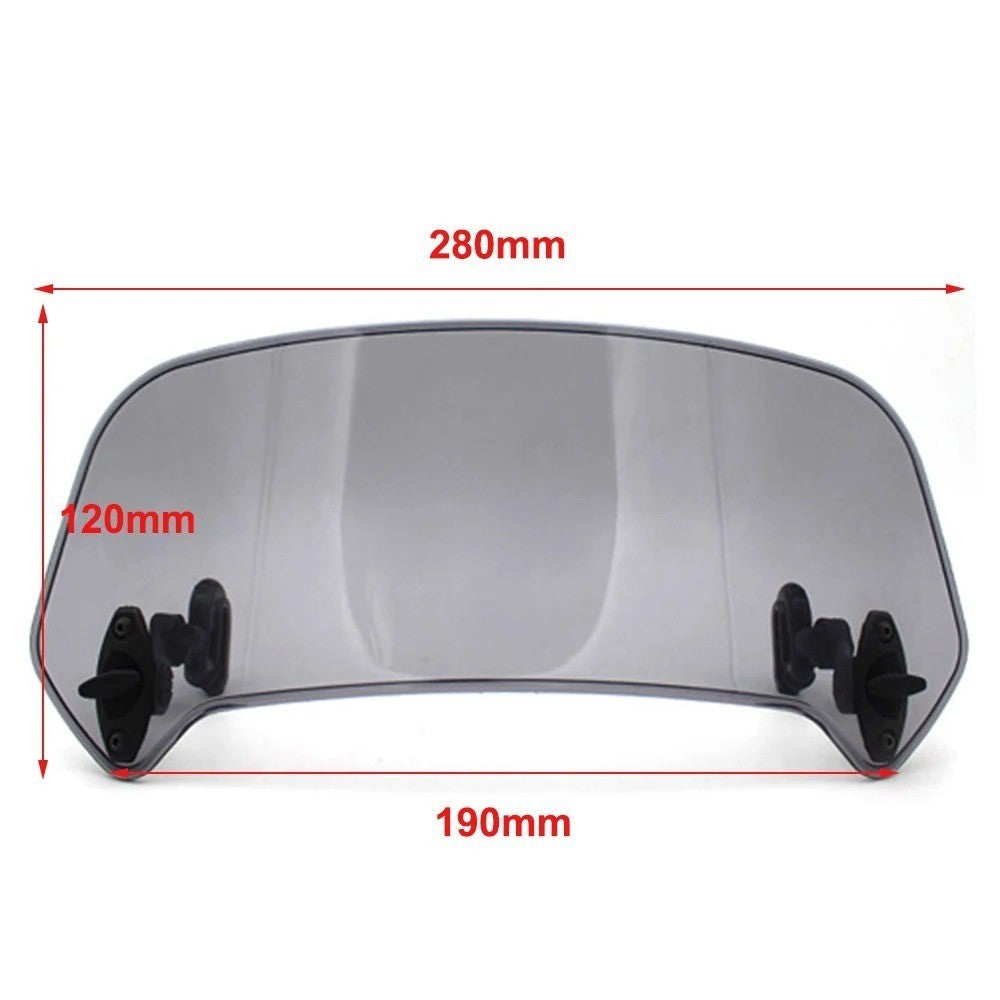 Motorcycle Motorbike Clip On Windshield Wind Screen Deflector Extension Spoiler
