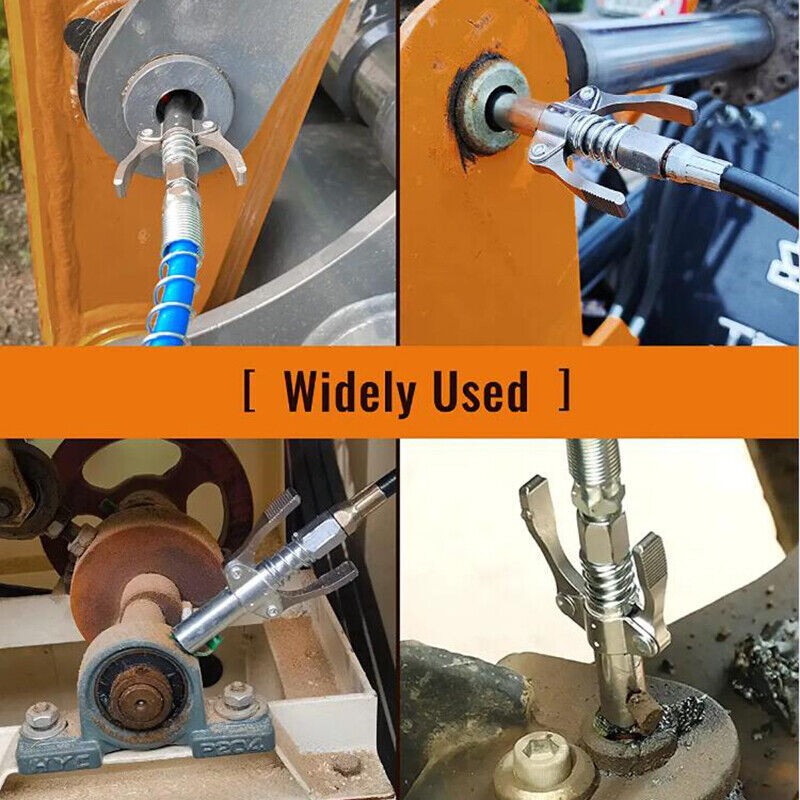 10000PSI Professional Grease Gun Coupler Quick Release Lock Oil Injection Nozzle