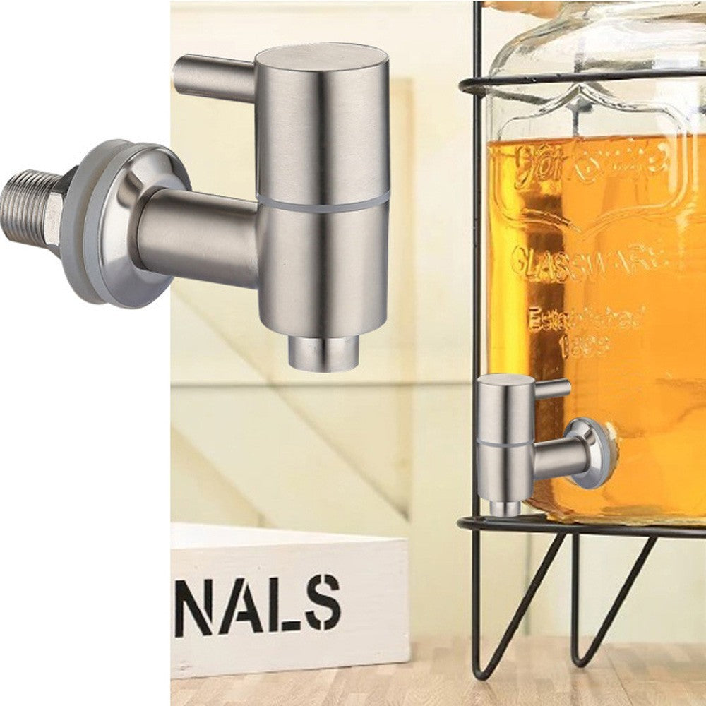 Stainless Steel Dispenser Tap Thread Dia Bottled Water Dispenser Spigot Faucet