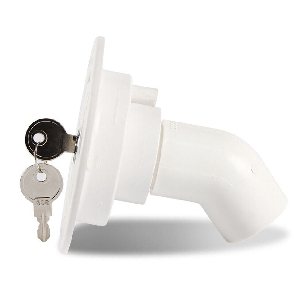 White Fresh Water Tank Locking Inlet Filler Cap ,For Motorhome Campervan Caravan