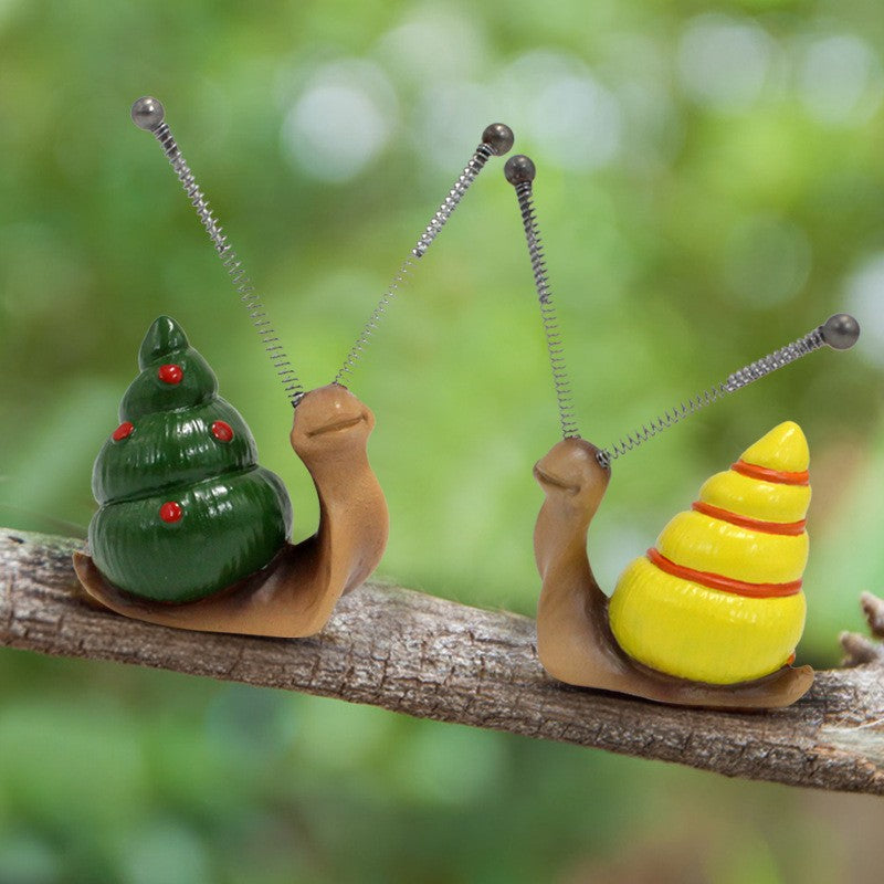 Snail Figurine 4 Brightly Coloured Snail's Shells, Miniature Garden  Ornaments