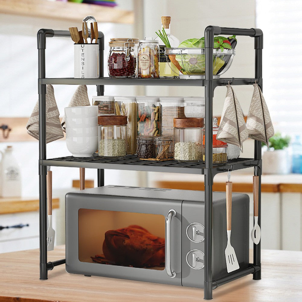 2/3 Tier Microwave Oven Rack Stand Storage Holder Kitchen Corner Shelf UK