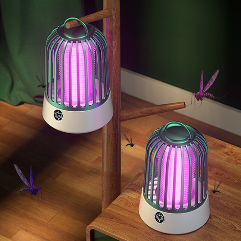 2PCS Rechargeable UV LED Bug Zapper Mosquito Killer Lamp Fly Insect Trap Indoor