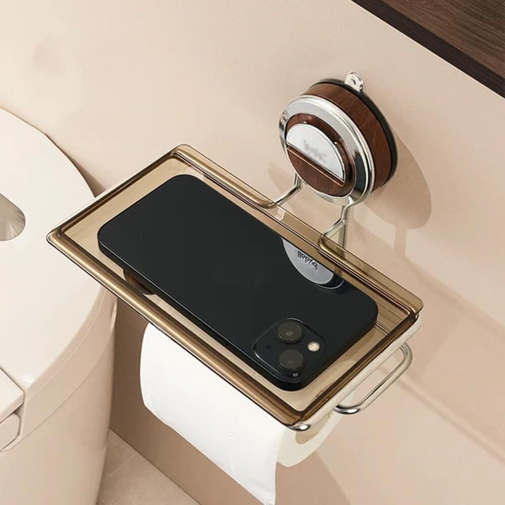 Raidley StickStrong Suction Toilet Paper Holder – No Drilling