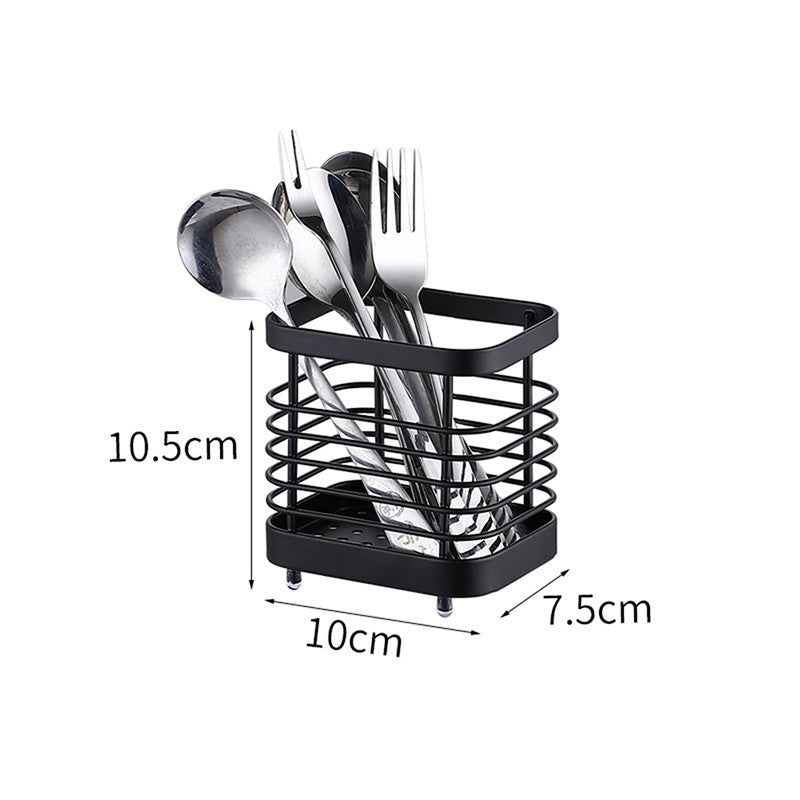 Stainless Steel Cutlery Holder Kitchen Utensil Pot Drainer Caddy Stand Sink Tidy