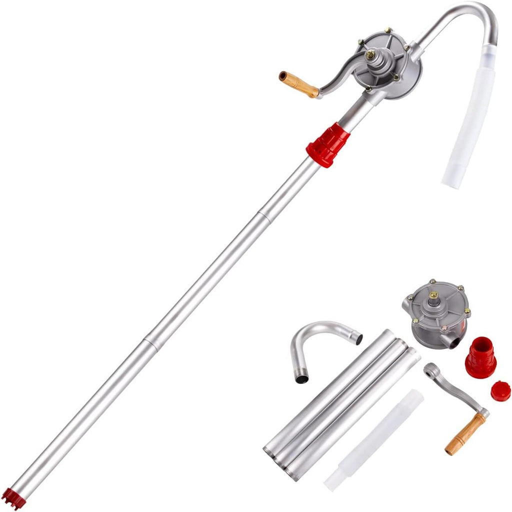 52" Rotary Barrel Syphon Hand Pump Self Priming Oil Diesel Fuel Transfer Drum