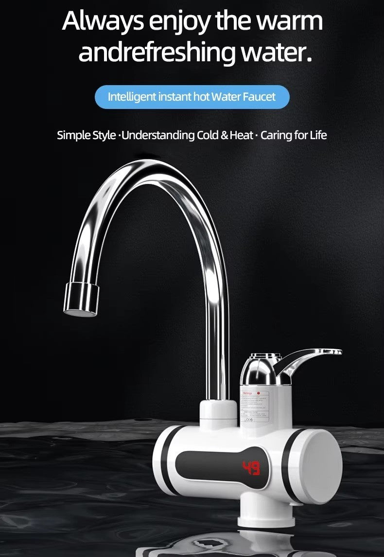 360° Electric Hot Water Faucet, Fast Instant Heating Tap for Kitchen & Bathroom