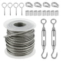 15M Garden Wire Rope Fence Heavy Duty 304 Stainless Steel Cable Railing Wire Kit
