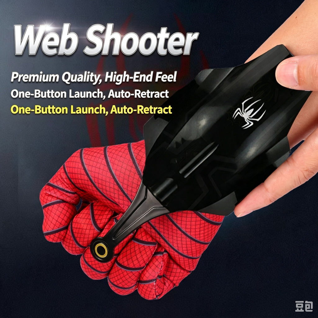 SpiderHero Miles Morales Electric Automatic Cord Winding Web Shooter String Toy